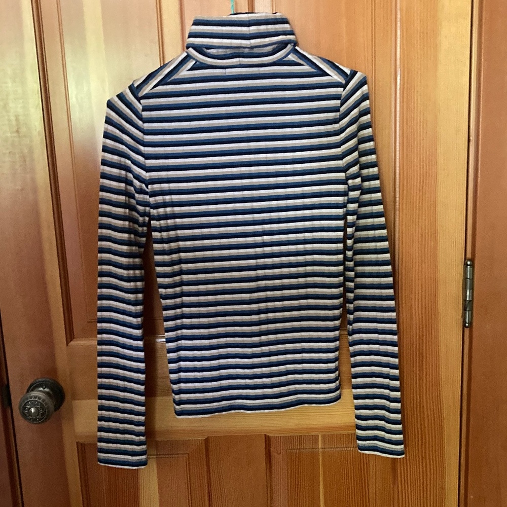 MADEWELL striped long sleeve turtleneck xxs